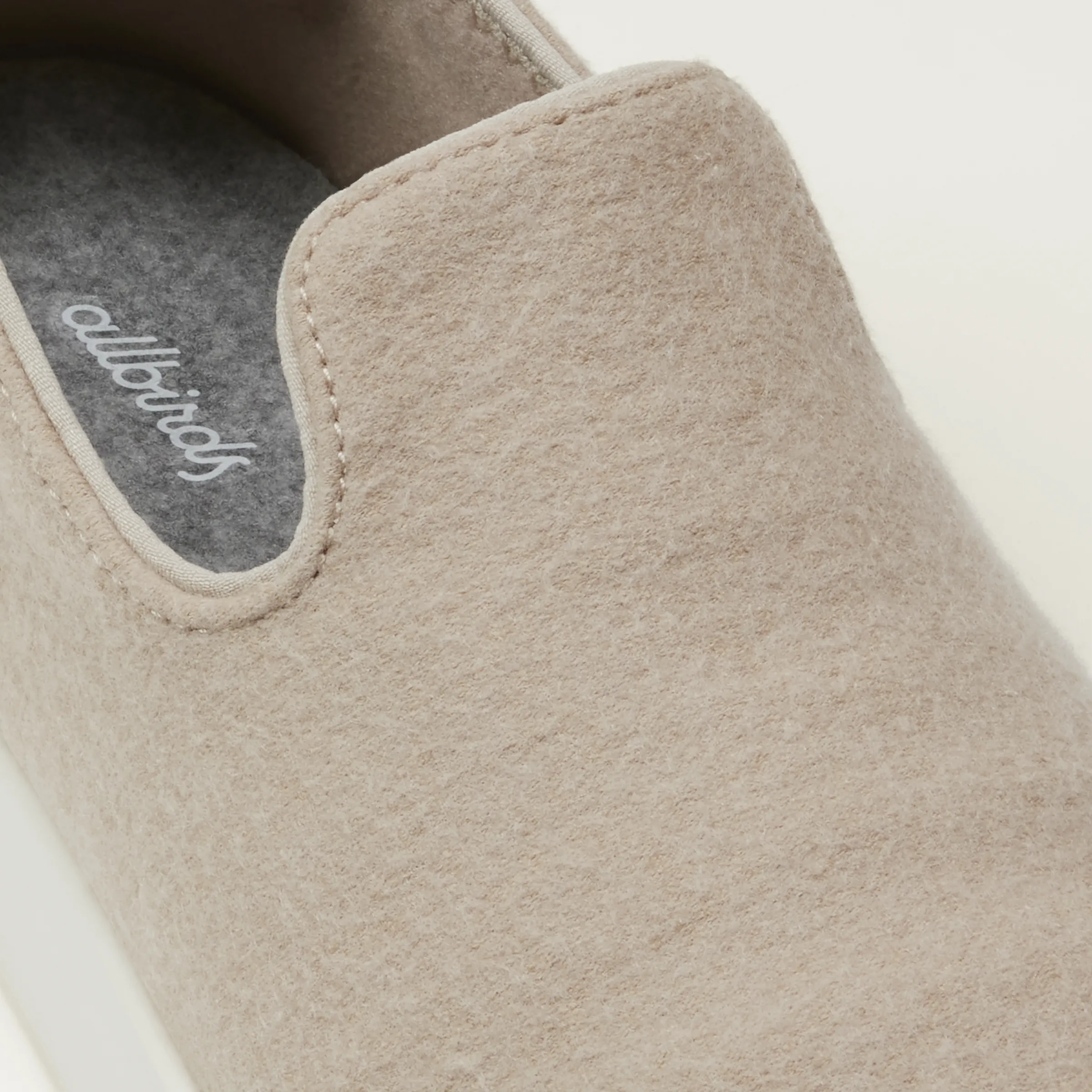 Women's Wool Loungers - Rugged Beige (Natural White Sole)